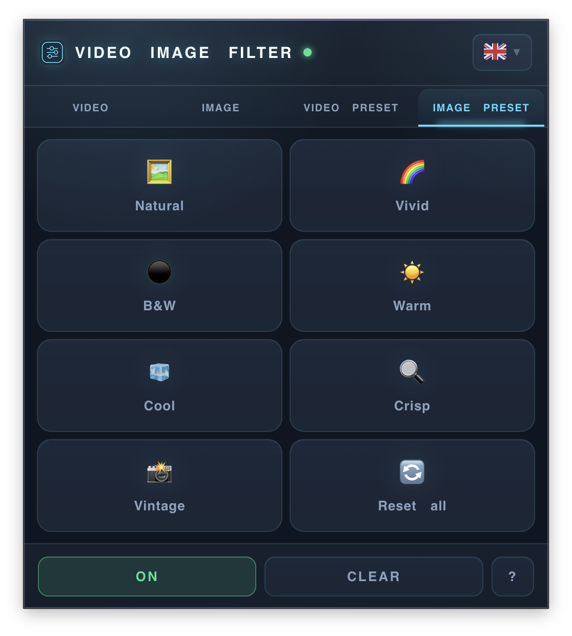 Image preset