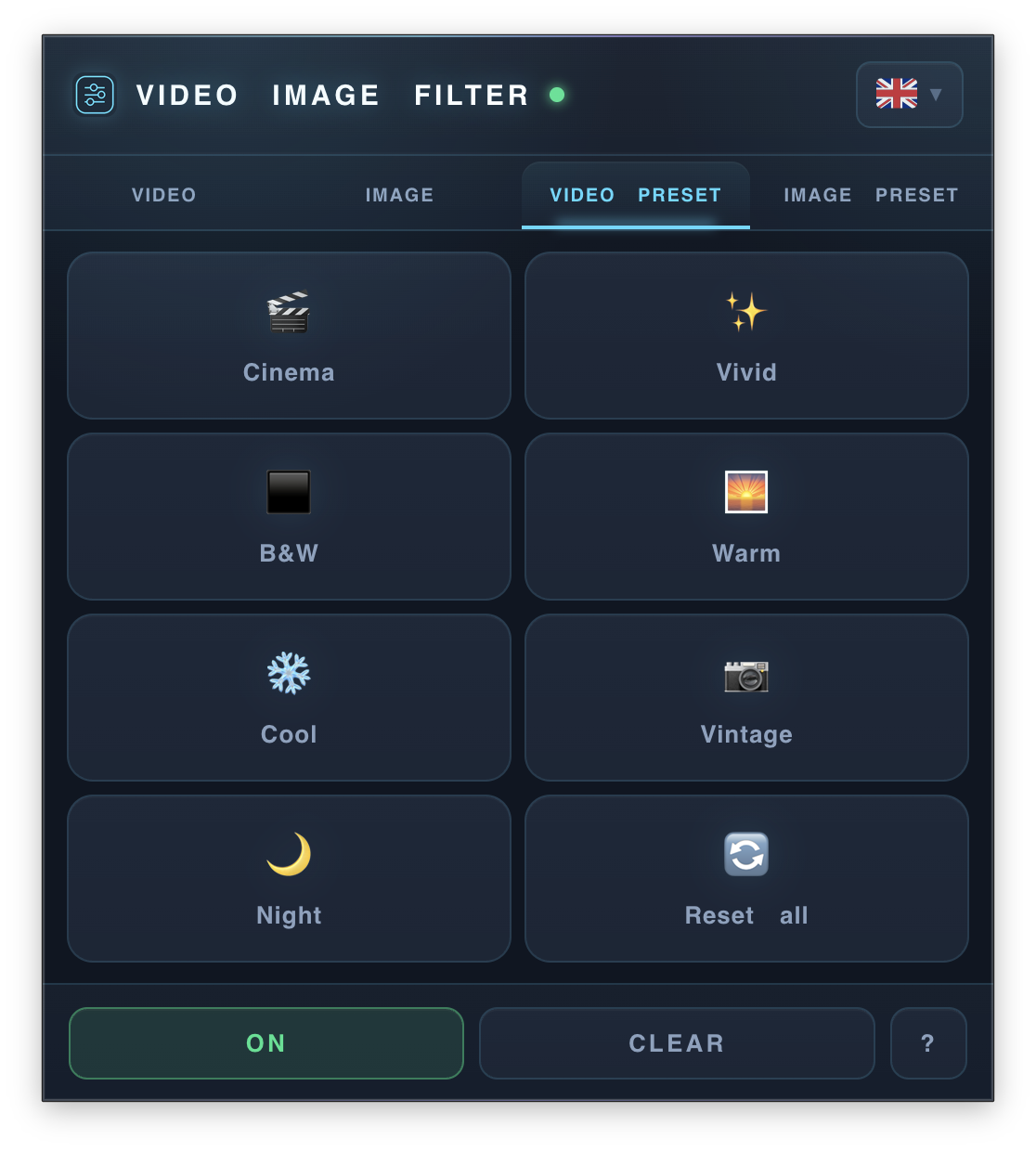 Video preset