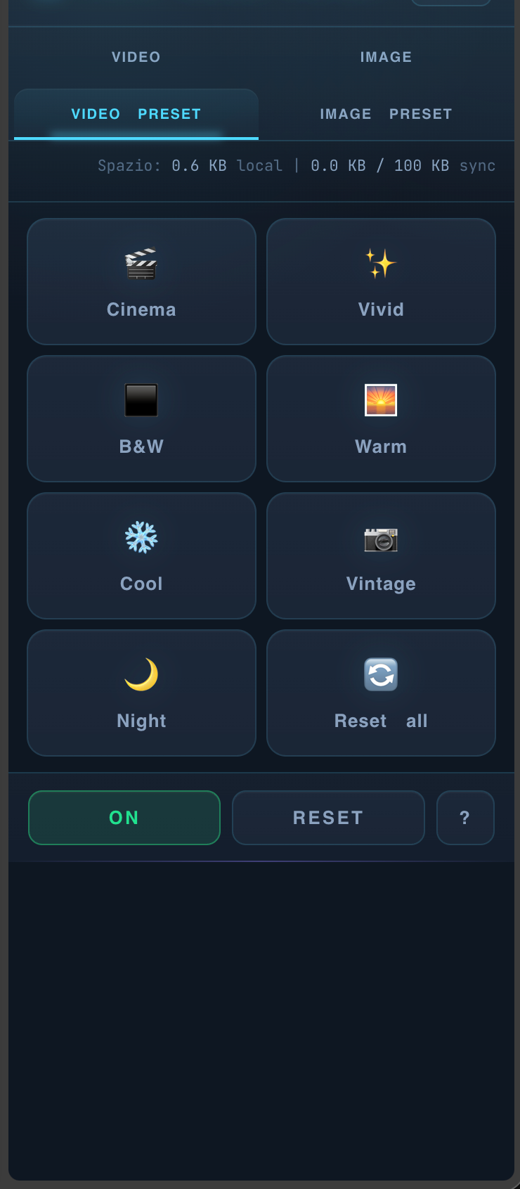 Preset Video Pronti